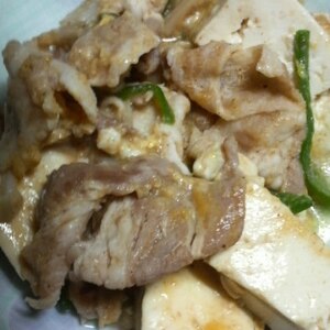 ボリューム満点★豚肉と豆腐の卵炒め★